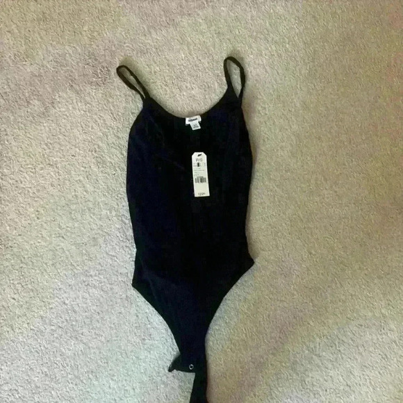 Garage black body suit with spaghetti straps - Picture 1 of 4